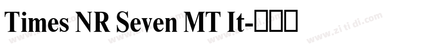 Times NR Seven MT It字体转换